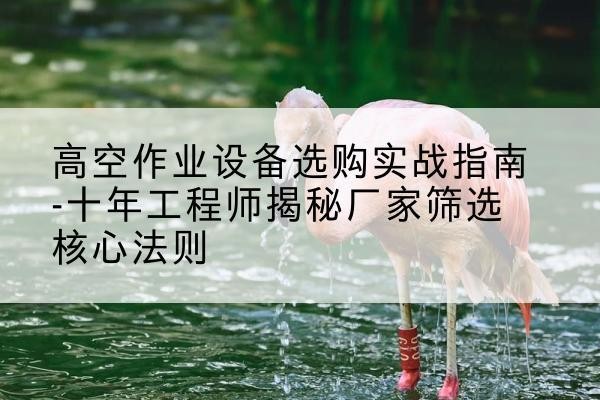 大悟剪叉式升降机厂家-高空作业设备选购实战指南-十年工程师揭秘厂家筛选核心法则