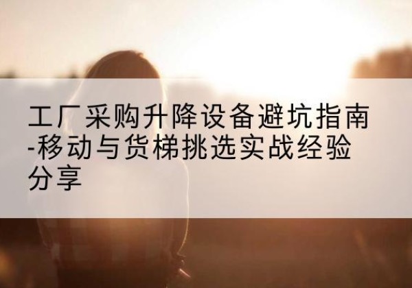 大悟移动式升降机怎么选-工厂采购升降设备避坑指南-移动与货梯挑选实战经验分享