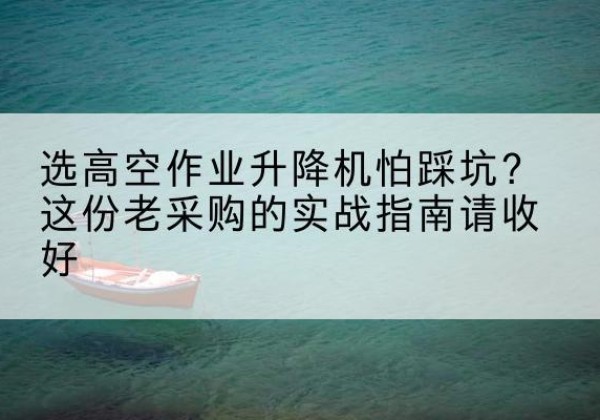 大悟高空作业升降机厂家推荐-选高空作业升降机怕踩坑？这份老采购的实战指南请收好